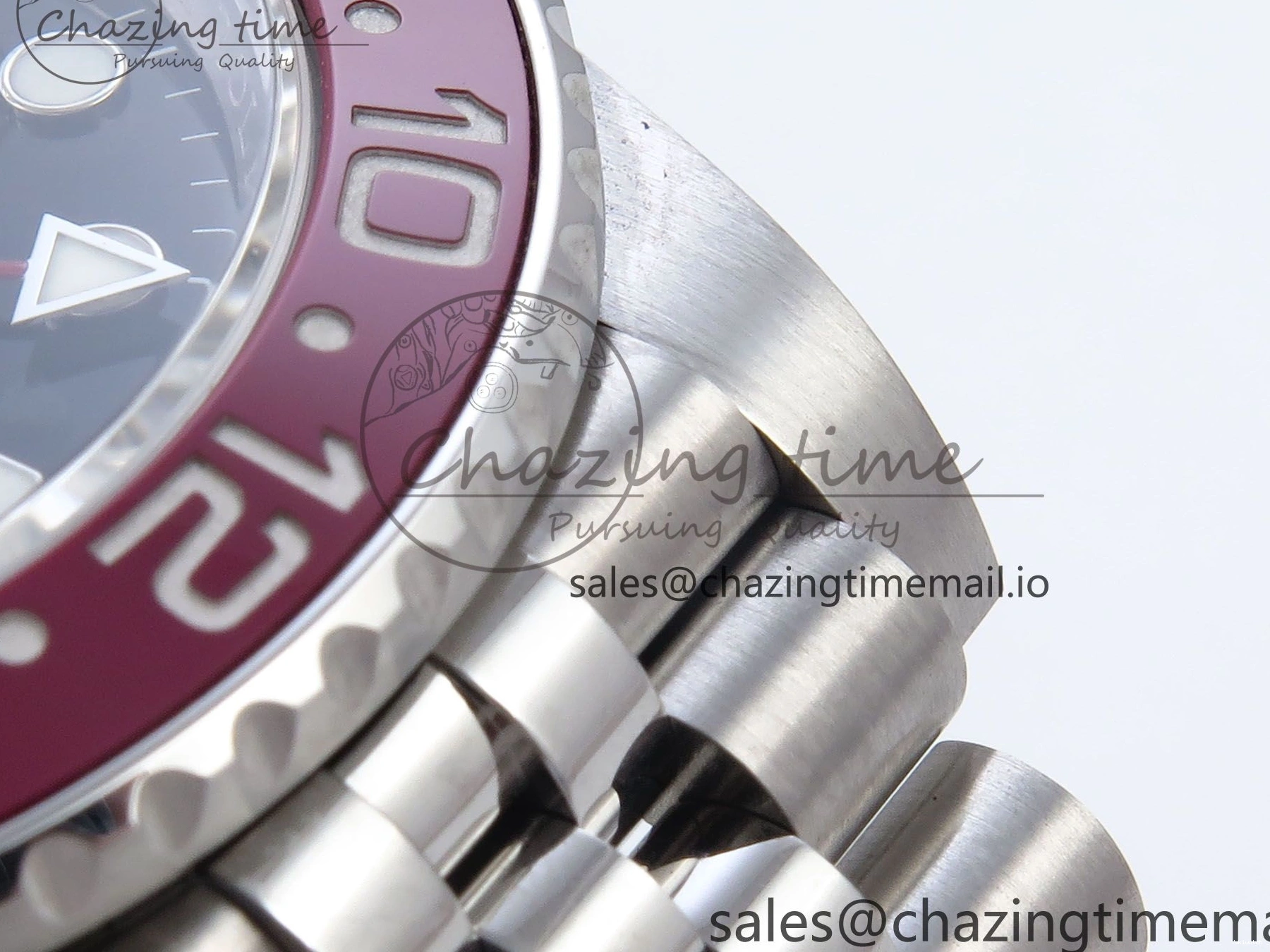 QF+ Bezel 1:1 Edition Blue Best Master II BLRO Steel 904L on SS SH3285 Dial Red 126710 GMT Black Bracelet 0427